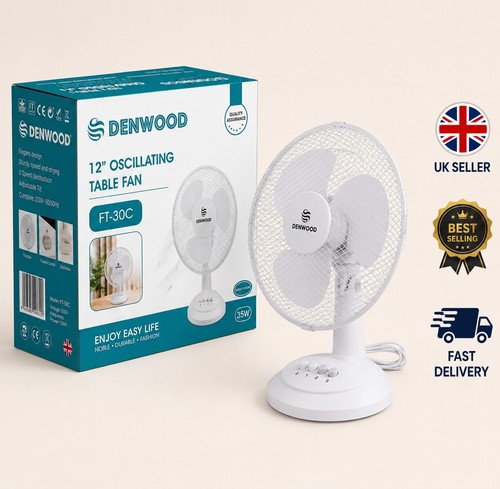 Desk fan white 35w - white,
