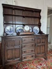 Ercol Welsh Dresser Dark Elm/Oak with Plate Rack