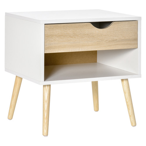 Bedside table oak white - table,