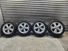 LEXUS RX400H ALLOY WHEEL SET OF 4 & TYRES 235/55/R18 DAMAGED TYRES MK2 2003-2009