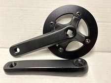 Unbranded Black Square Taper Crankset 140mm 32T Chainring 9 Speed Kids Bike