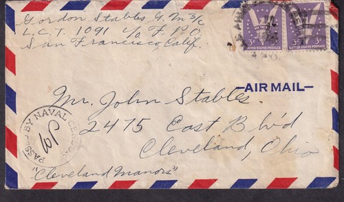 Wwii naval censor cover - wwii,