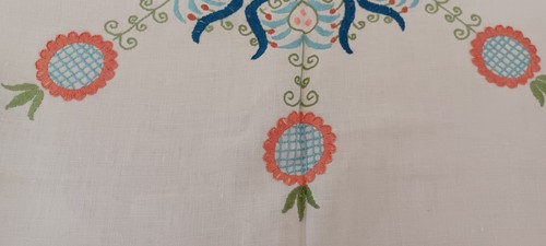 Linen tablecloth hand - linen,