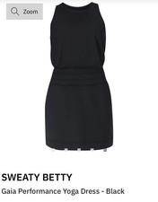 Sweaty Betty Black Gaia Performance Yoga Mini Dress  XL 18 16 pockets 