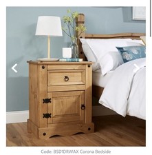 Mercers Furniture COR109 Corona 3 Drawer Bedside - Brown