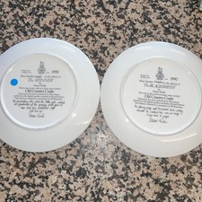 2 Plates Doulton Old Country Craft Susan Neale VGC 1990 Spinner Blacksmith