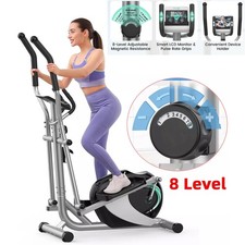 8 Levels Magnetic Elliptical Cross Trainer Training Home Workout Fitness Cardio