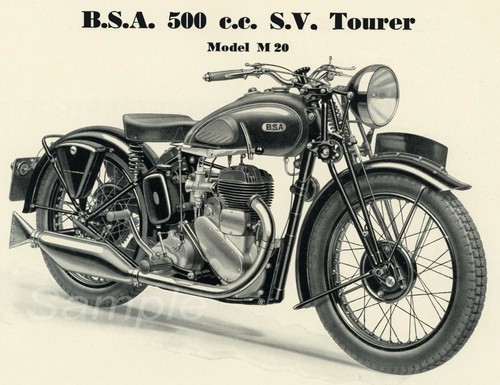Vintage bsa 500 motorcycle - vintage,