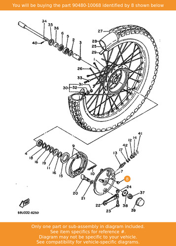 Yamaha grommet 90480 10068 - yamaha, 90480-10068