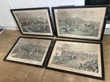  Antique Horse Racing Liverpool Grand Steeple Chase 1859 Framed sporting prints