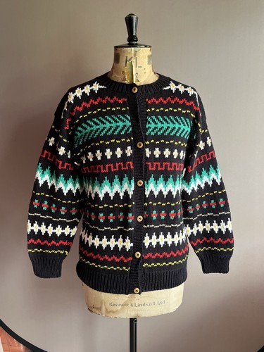 Vintage knit cardigan womens - knit,