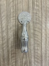 Original Vintage 1997 Coca Cola Chrome Plated Metal Door Pull / Bottle Opener