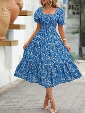 Womens Summer Boho Floral Long