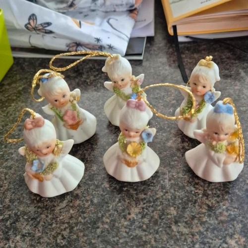Unmarked porcelain angel - porcelain,