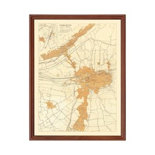 Old Map of Damascus 1918 -