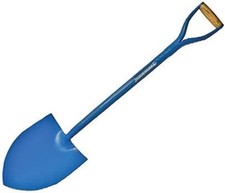 Silverline Solid Forged Round Mouth Shovel  Pointed Blade Ash Handle 1020mm NEW