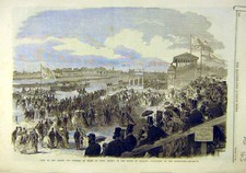 Original Old Antique Print