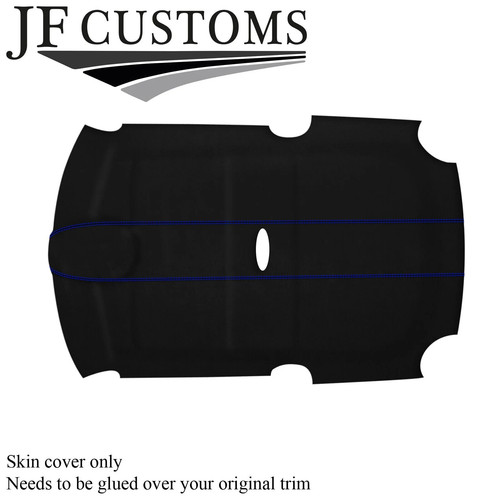 Blue stitch suede roof lining - suede,