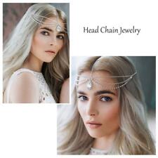 DIAMANTE GRECIAN MATHA PATTI HEAD CHAIN HEADPIECE HEAD TIKKA HEAD JEWELLERY