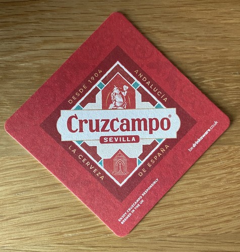 Cruzcampo beer mat