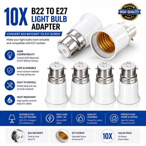 B22 e27 light bulb adapter - to,