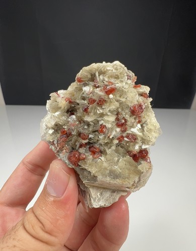 Garnet with quartz and mica - quartz,