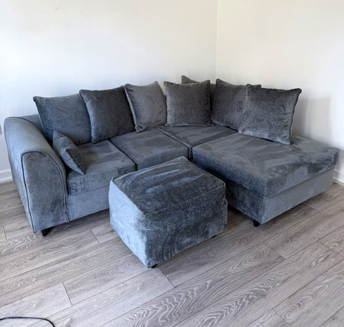 Grey fabric right facing - grey,