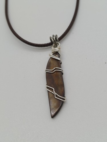 Abalone shell wire wrapped - abalone,