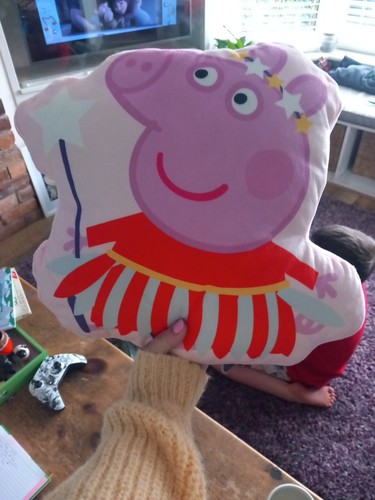 Peppa pig shaped cushion - peppa,