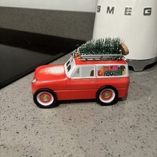 Christmas M&S Marks and Spencer Push AlongCar Tin Tree Collectible Decoration