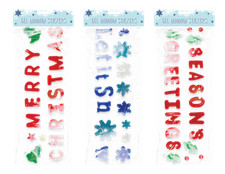 Large Christmas Window Stickers Xmas Santa Gel Decal Wall Decorations Snowman
