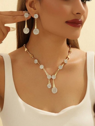 3pcs set gold - 3pcs/set, rhinestone