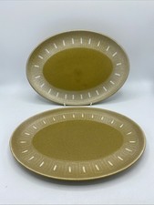 Pair Of Denby Ode Mustard Oval