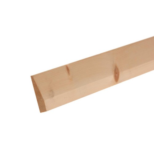 Pine chamfered skirting board - pine,