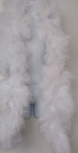 White marabou feather boa - boa, 2m