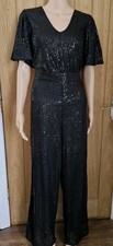 Nwt black sequin lined wide