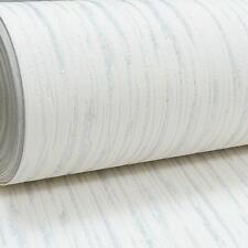 Plain White Silver Glitter Lines Stripes Textured Blown Vinyl Wallpaper Embossed