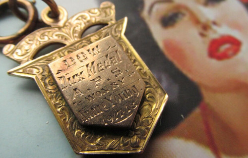 Hallmarked 9ct rose gold - , fob