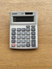 Vintage Casio MX-8 -Digit Solar Desktop Calculator - Grey