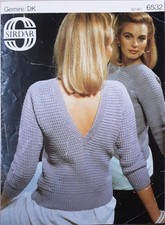 Original Sirdar Gemini/dk Ladies Sweater 32"-40" Knitting Pattern 6532