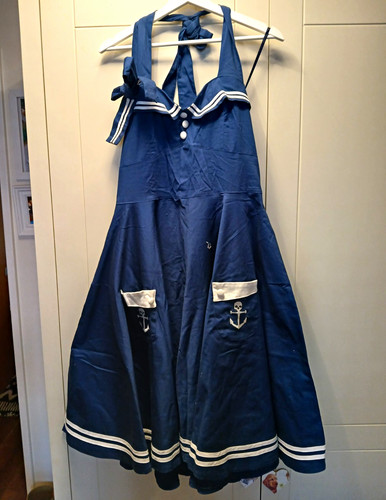 Hell bunny blue white - hell,