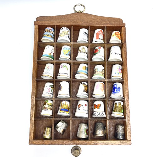 Vintage wooden thimble display - vintage,