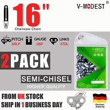 2PACK Chainsaw Chain Fits Titan TTL758CHN TTB355CHN 16" 3/8"LP .050" 57DL