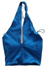 ZARA Womens Top  Halter Blue Cobalt V Neck Crop Tank Top Cocktail Party Size S