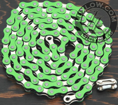 Green silver tone fixie - green, &