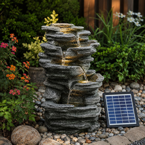 Solar water fountain garden - solar,