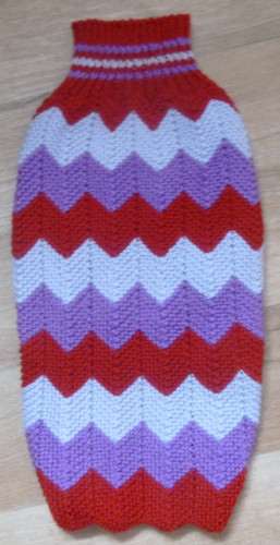 Hand knitted dog jumper - hand,