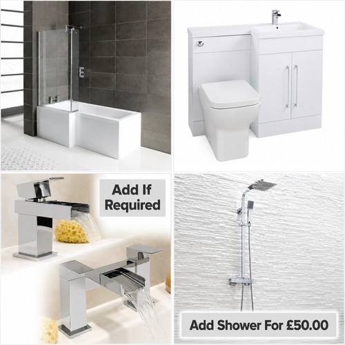 Complete bathroom suite - bathroom, l