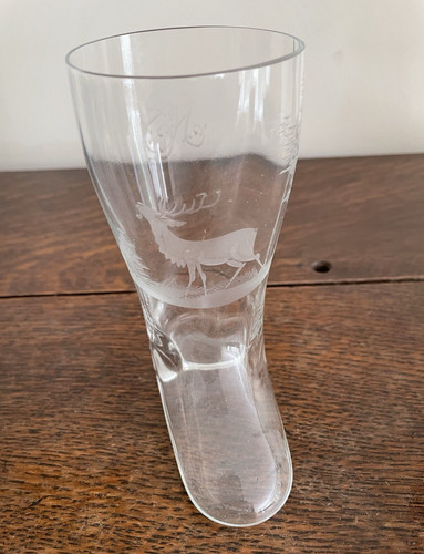 Clear glass boot shaped - glass, boot-shaped