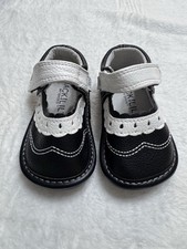 Jack and Lily My Shoes saddle Black and White Mary Jane’s Toddler Size 3C New